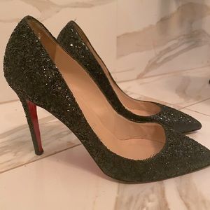 Christian Louboutin Black Sparkle Pumps